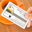 Buscar taxi amarillo tarjetas de visita Taxista