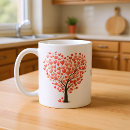 Buscar árbol de corazones tazas Hojas de corazón