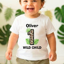 Buscar leopardo bebe camisetas Primer cumpleaños