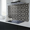 Buscar flor blanco y negro azulejos Patrón