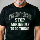 Buscar jubilado camisetas Tipografía