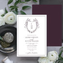 Buscar púrpura invitaciones Monograma