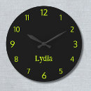 Buscar amarillo limón relojes de pared Simple