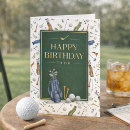 Buscar palos de golf tarjetas Acuarela