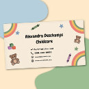 Buscar peluche tarjetas de visita Cuidado infantil