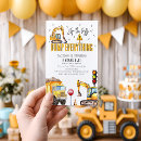 Buscar fiesta de la construcción invitaciones Excavadora