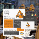 Buscar excavadora tarjetas de visita Construcción