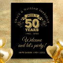 Buscar aniversario de oro posters Negro y dorado