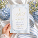 Buscar rayas azules y blancas invitaciones Vintage