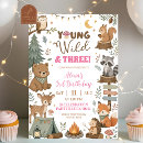 Buscar bosque invitaciones de cumpleaños Chica