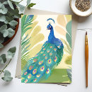 Buscar pavo real postales Acuarela