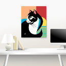 Buscar gato geométrico posters Colorido
