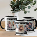 Buscar feliz cumpleaños papá tazas Blanco y negro