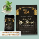 Buscar cena corporativa invitaciones Negro y oro