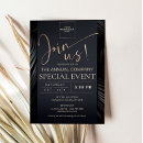 Buscar anual invitaciones Negro y oro