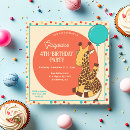 Buscar jirafa linda invitaciones Para niños