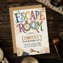 Buscar trabajo en equipo invitaciones Sala de escape