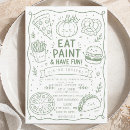 Buscar comida divertida invitaciones General y unisex