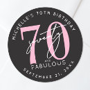 Buscar 70 o cumpleaños pegatinas Para ella