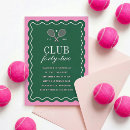 Buscar club de tenis invitaciones Rosa y verde