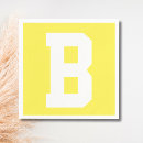 Buscar amarillo y blanco servilletas Monograma