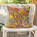 Buscar paisley púrpura cojines Colorido