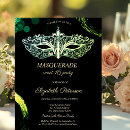 Buscar máscara negra invitaciones Mascarada