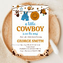 Buscar pequeño vaquero invitaciones Plantilla editable