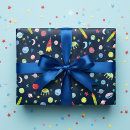 Buscar espacio exterior papel de regalo Patrón