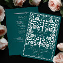 Buscar turquesa y plata invitaciones Elegante