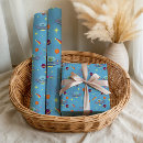 Buscar alien papel de regalo Azul