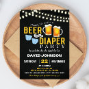 Buscar pañales y cerveza invitaciones Para él
