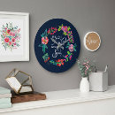 Buscar alma relojes de pared Floral