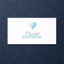 Buscar logotipo del diamante tarjetas de visita Moderno