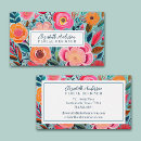 Buscar flores coloridas tarjetas de visita Moderno