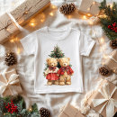 Buscar feliz año nuevo bebe camisetas Árbol de navidad