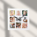 Buscar collage fotos familiares de relojes de pared Para ella