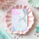 Buscar la sirena invitaciones de cumpleaños Bajo el mar