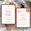 Buscar rojo y marfil invitaciones Invitados
