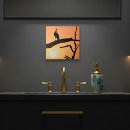 Buscar silueta del pájaro azulejos Puesta de sol