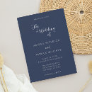 Buscar azul marino boda invitaciones Caligrafía