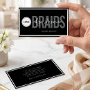Buscar trenzas tarjetas de visita Salón de belleza