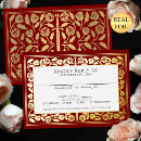 Buscar escarlata invitaciones Floral