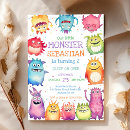 Buscar pequeño monstruo invitaciones Chico