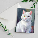 Buscar pintura del gato tarjetas Blanco