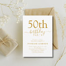 Buscar invitaciones 50 cumpleaños Minimalista