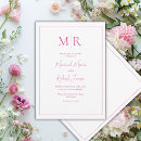 Buscar fucsia boda invitaciones Monograma