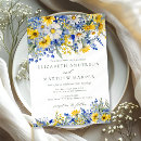 Buscar amarillo y azul boda invitaciones General y unisex