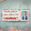 Buscar circus ticket invitaciones Vintage