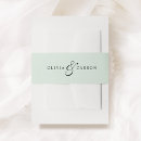 Buscar verde menta cintas para invitaciones Novia y novio